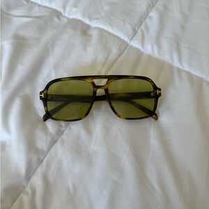 Tortoise Sunglasses with Green Lenses